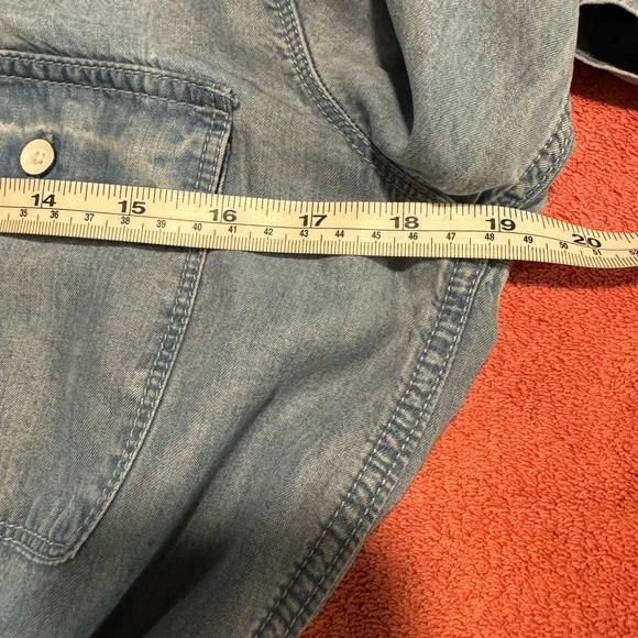 Light Blue Denim Shirt Dress with Tie Belt - Picture 9 of 11